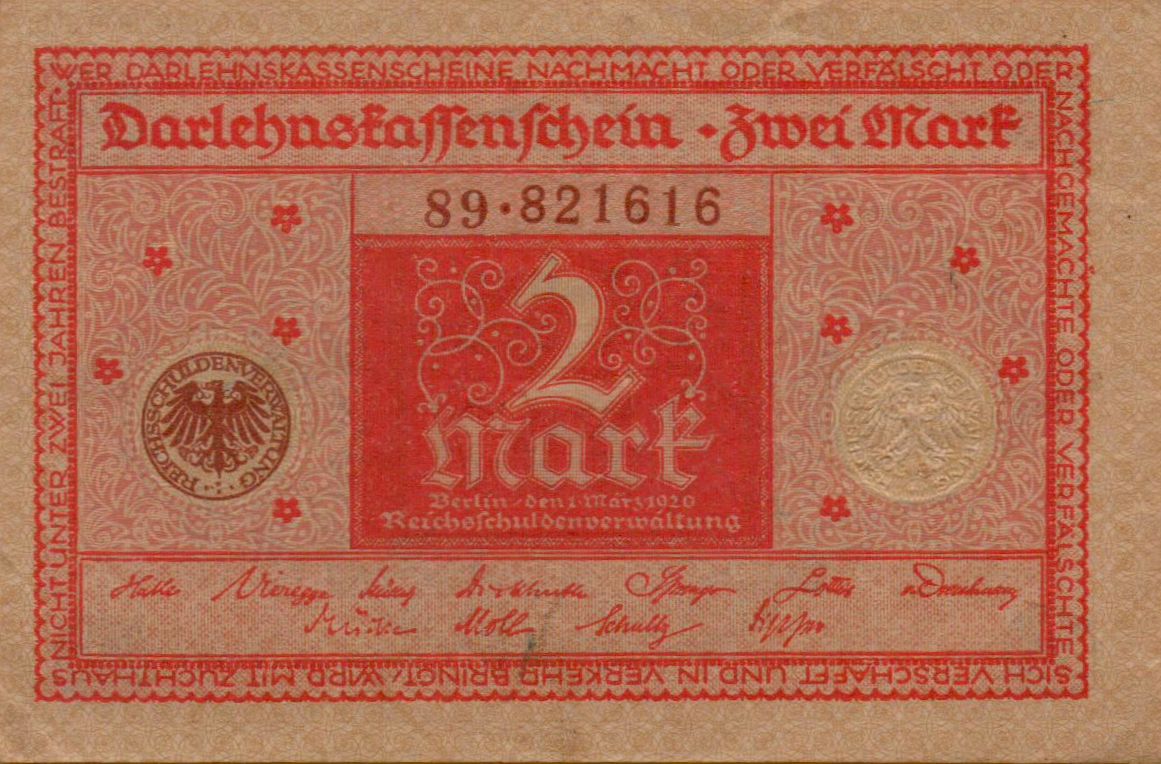 Germany 2 1920 UNC P-59